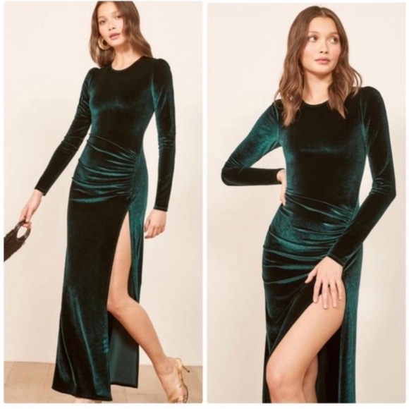 Reformation Dresses & Skirts - 💚REFORMATION VELVET DRESS💚